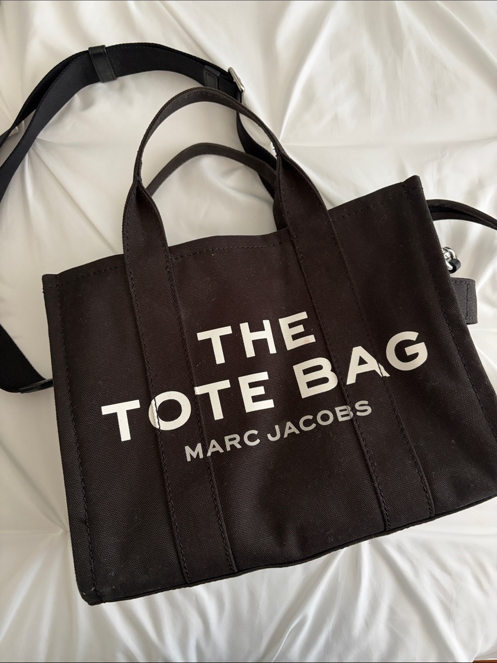 Marc Jacobs Black Canvas The Tote Bag